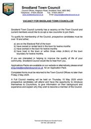 Town Council Vacancy.