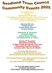 Dates for your Diary 2025
